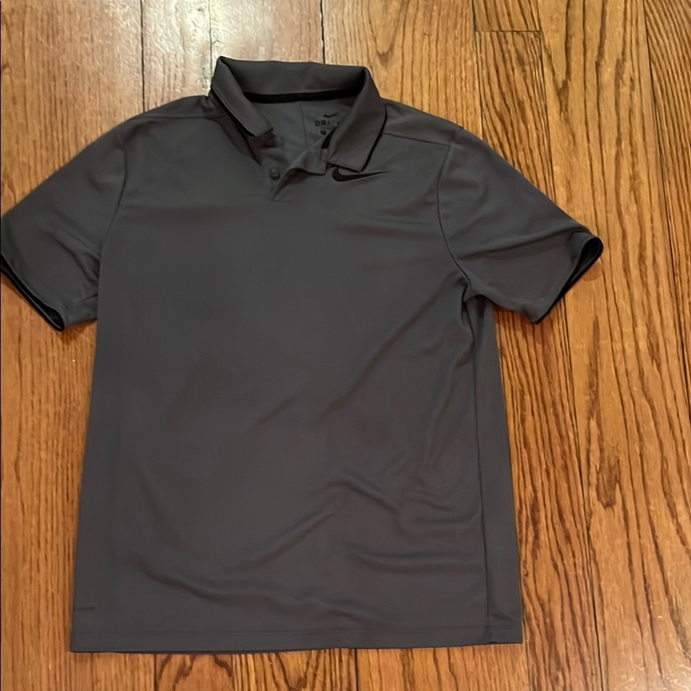 Nike grey performance golf polo boys xl